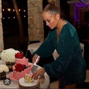 Retrofete GABRIELLE SEQUIN ROBE dress jade green